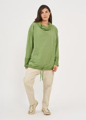 Green kangaroo pocket golf sweatshirt