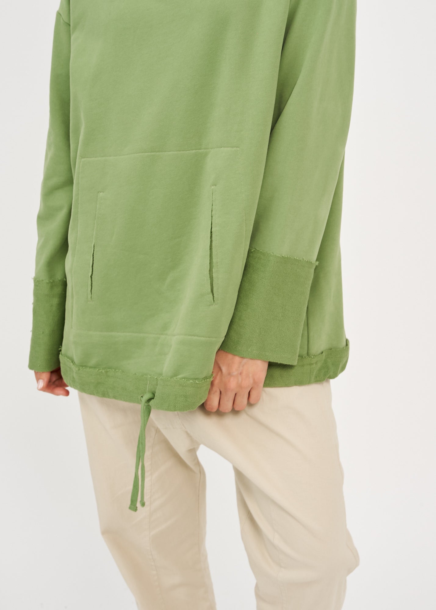 Green kangaroo pocket golf sweatshirt