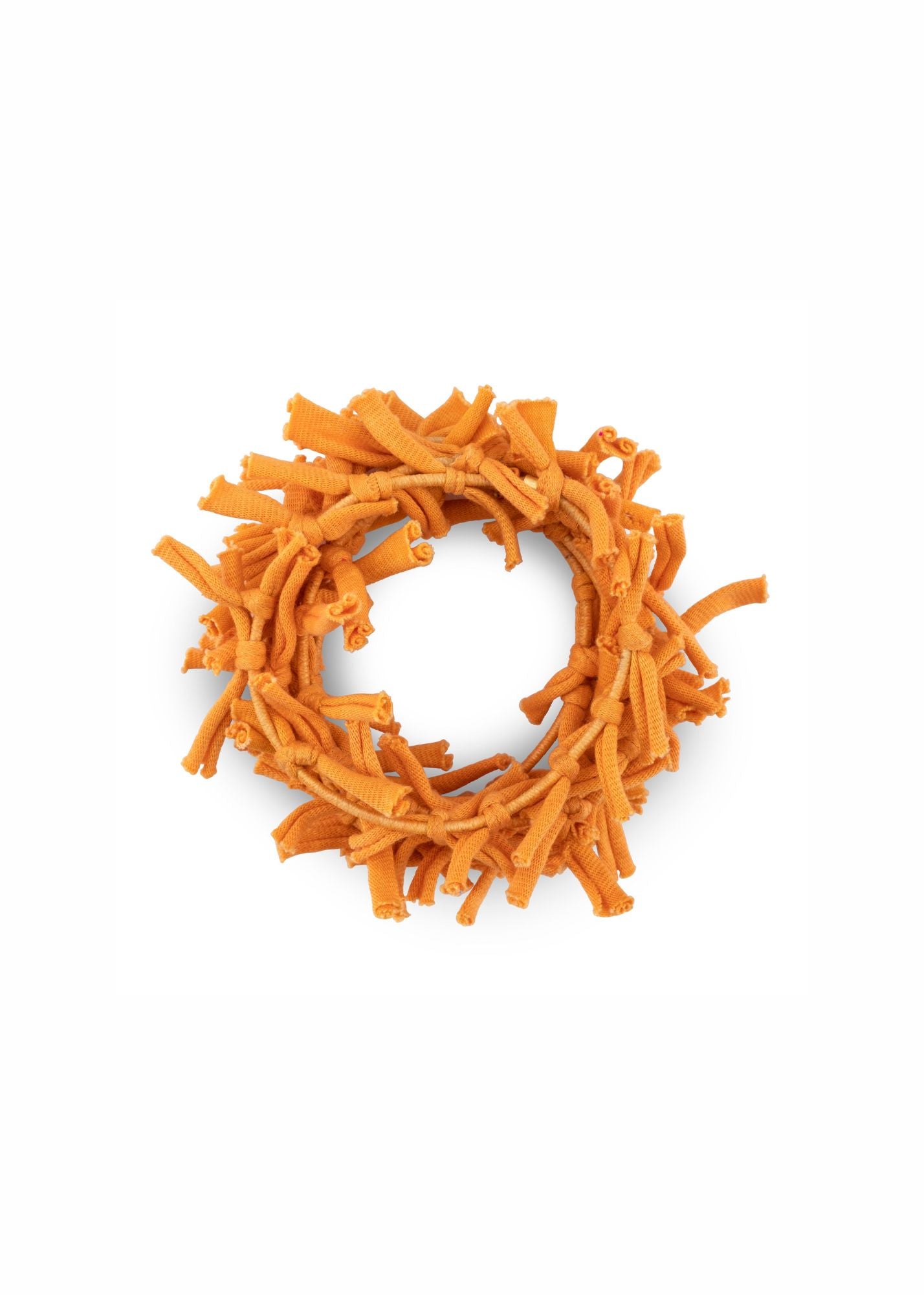 Orange handmade tied cotton thread bracelet