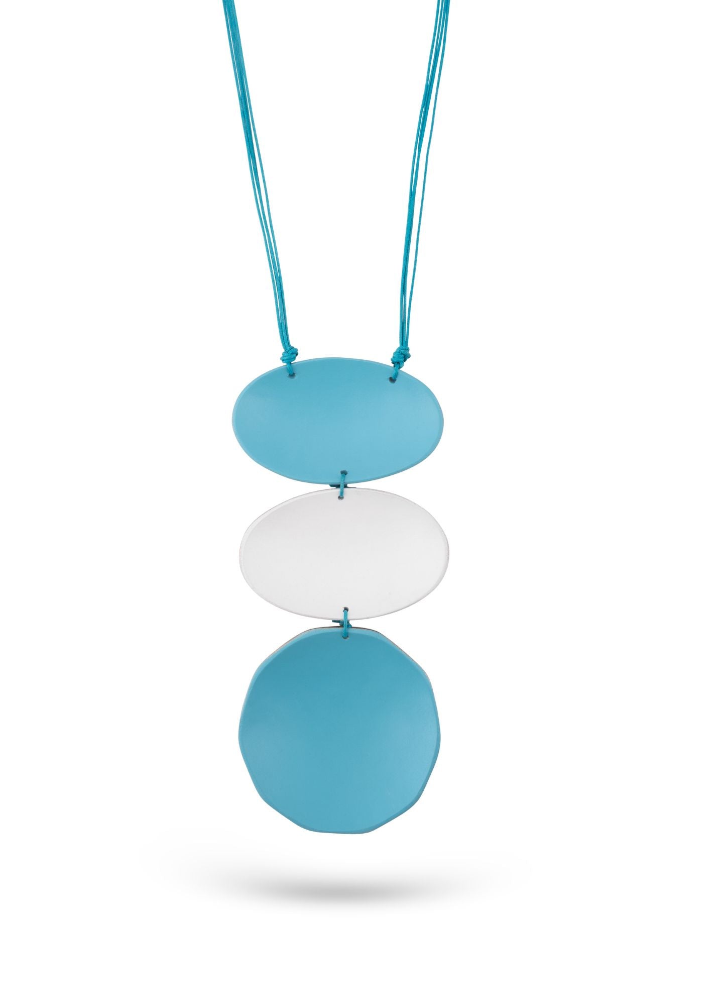 Light blue three-piece mango tree necklace