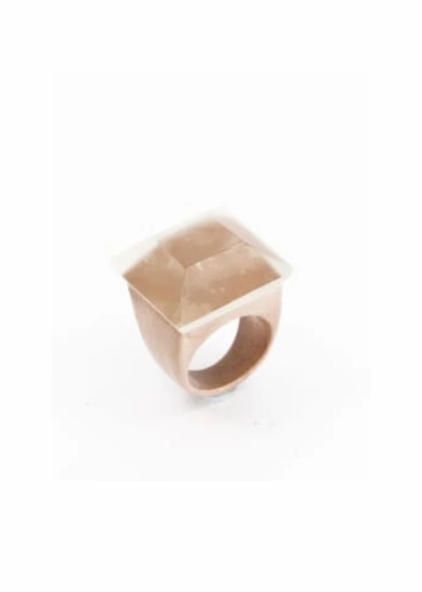 beige royal wood ring