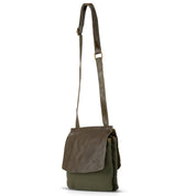 Green leather clafa square lace bag