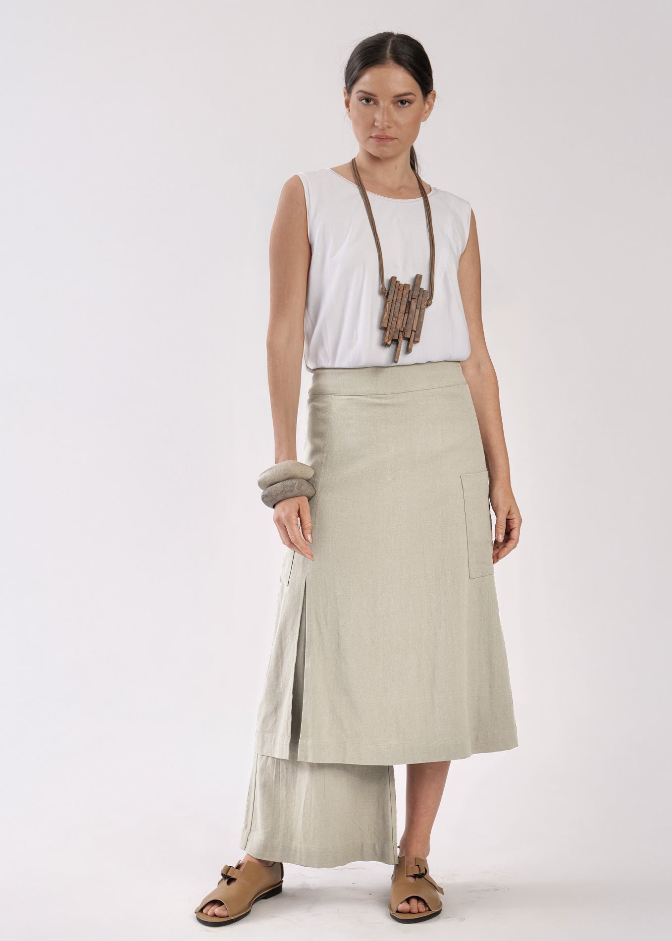 Stone skirt pants