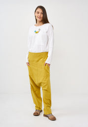 Mustard high waist baggy pants