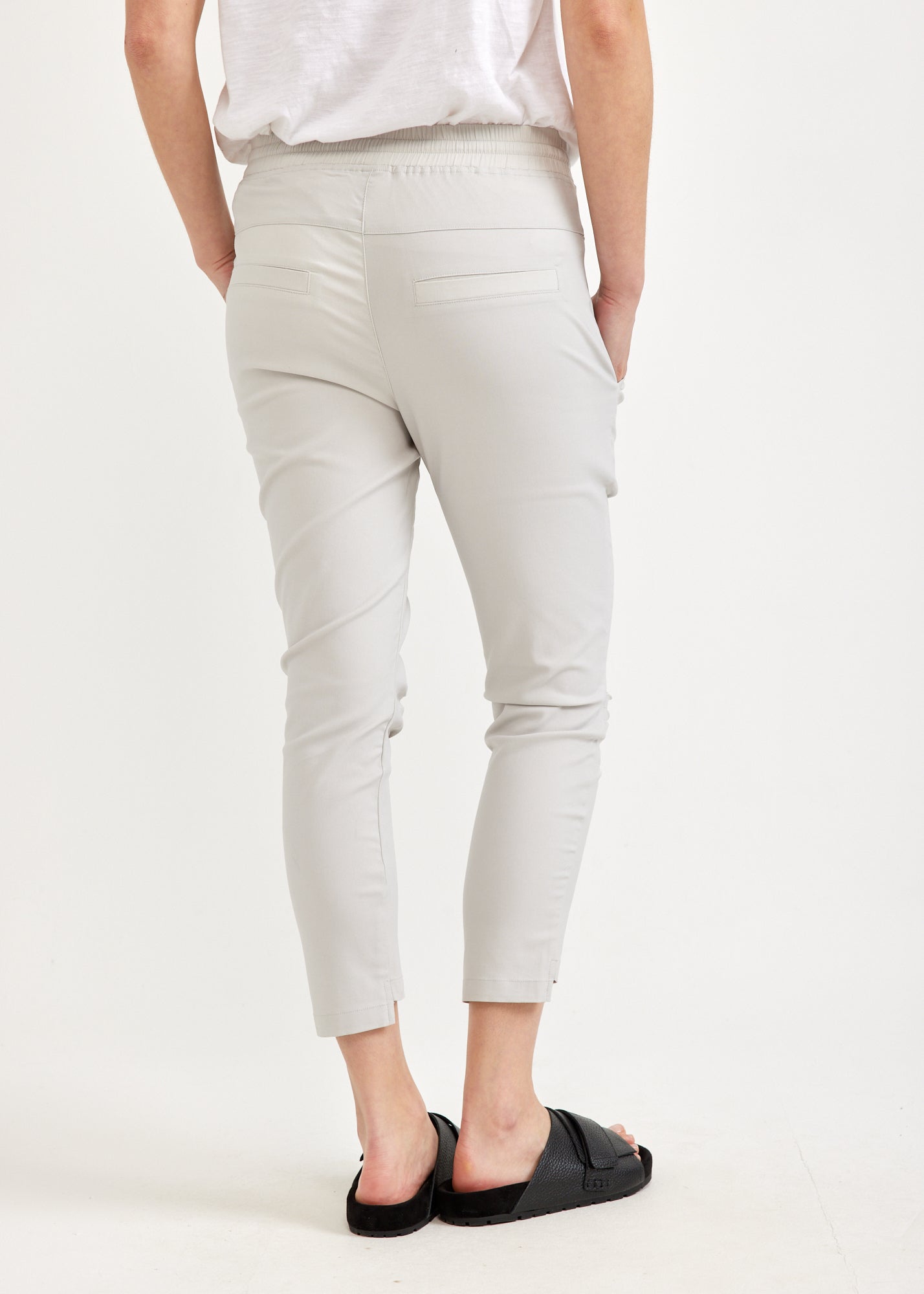 Gray straight leg basic pants