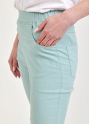 Light blue rubber top tight pants