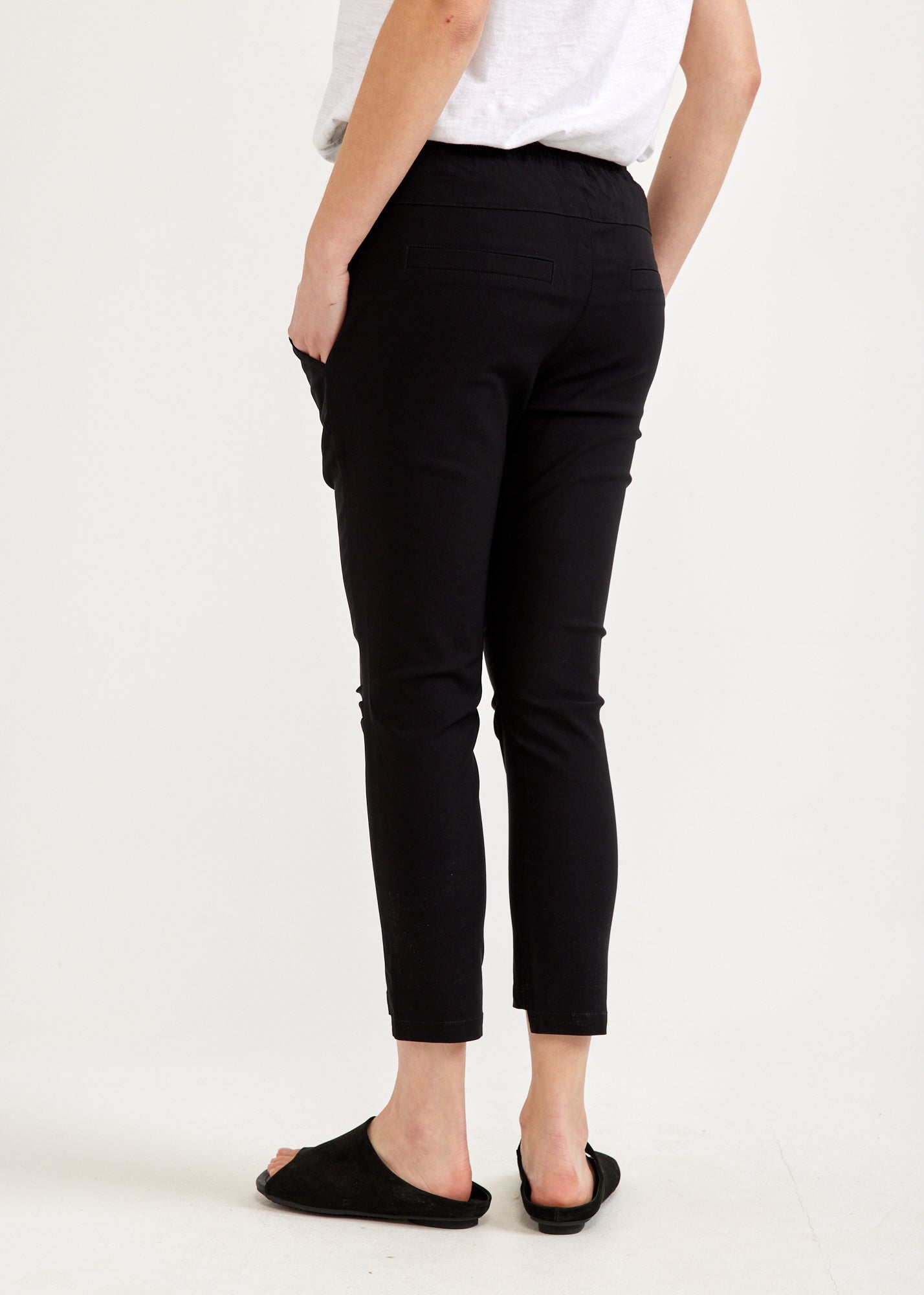 Black straight leg basic pants