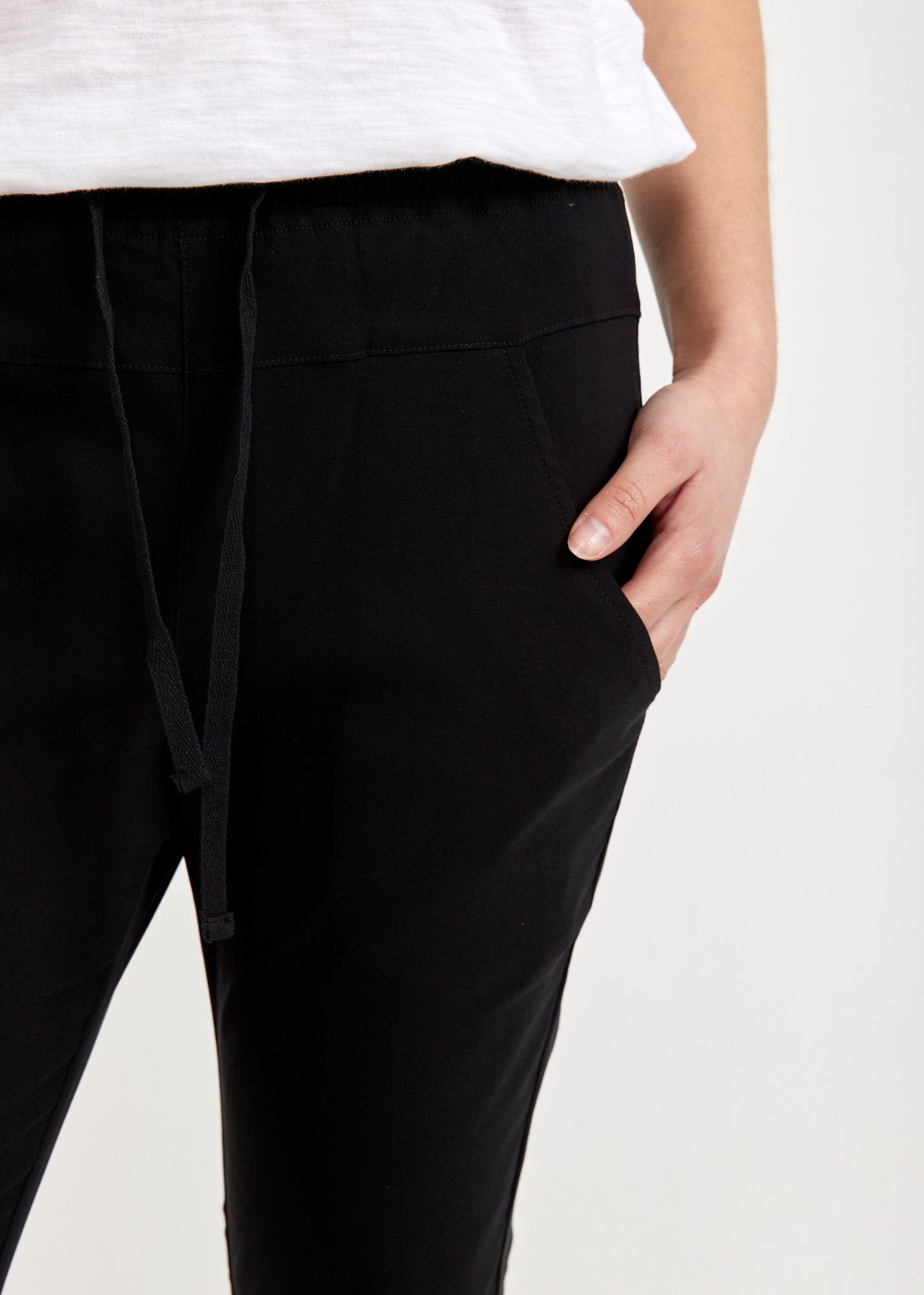 Black straight leg basic pants