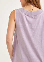 Pink rib combination tank top 