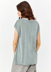 Wash green wash cuff extension shirt