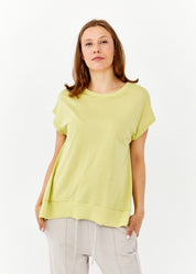 Yellow cuffed short sleeve shirt