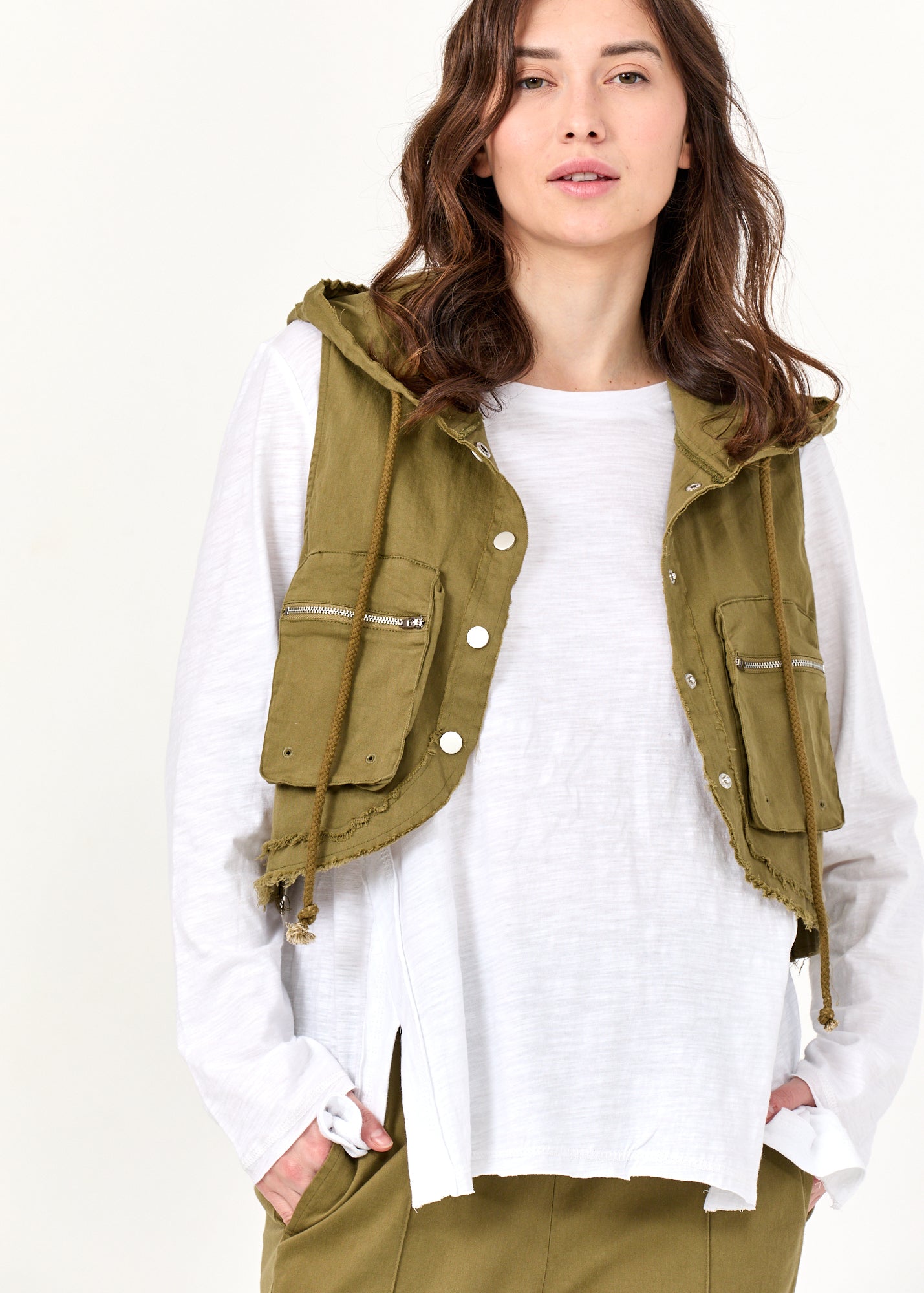 Green proma suffix closure vest