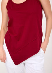 Spaghetti tank top spit forward burgundy 