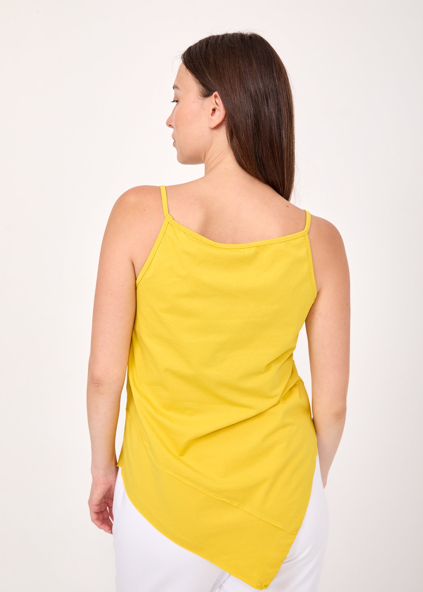 Spaghetti tank top yellow