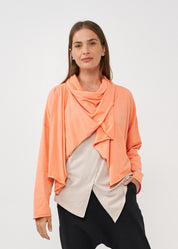 Thin orange wrapped scarf top