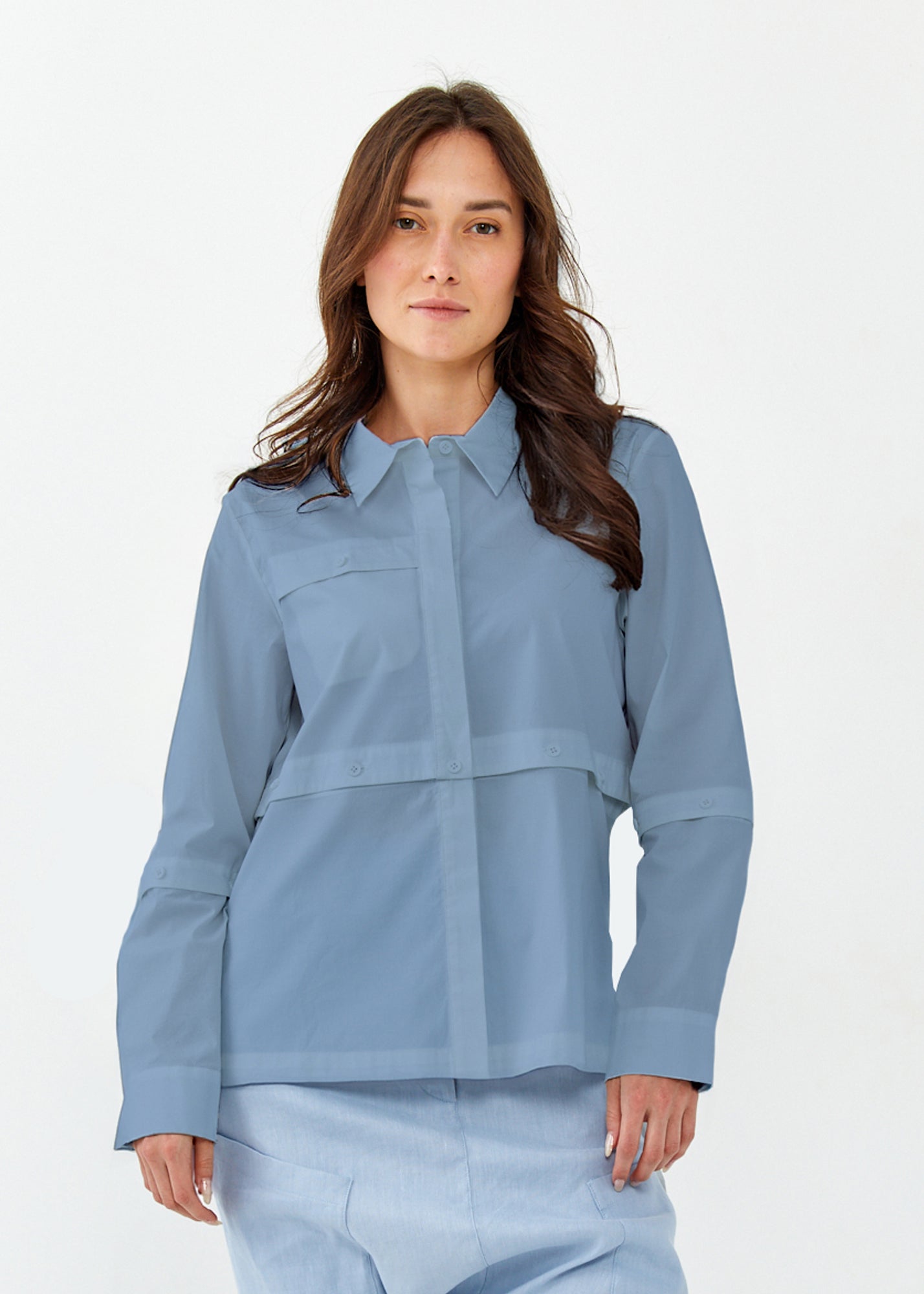 Light blue long sleeve button down shirt