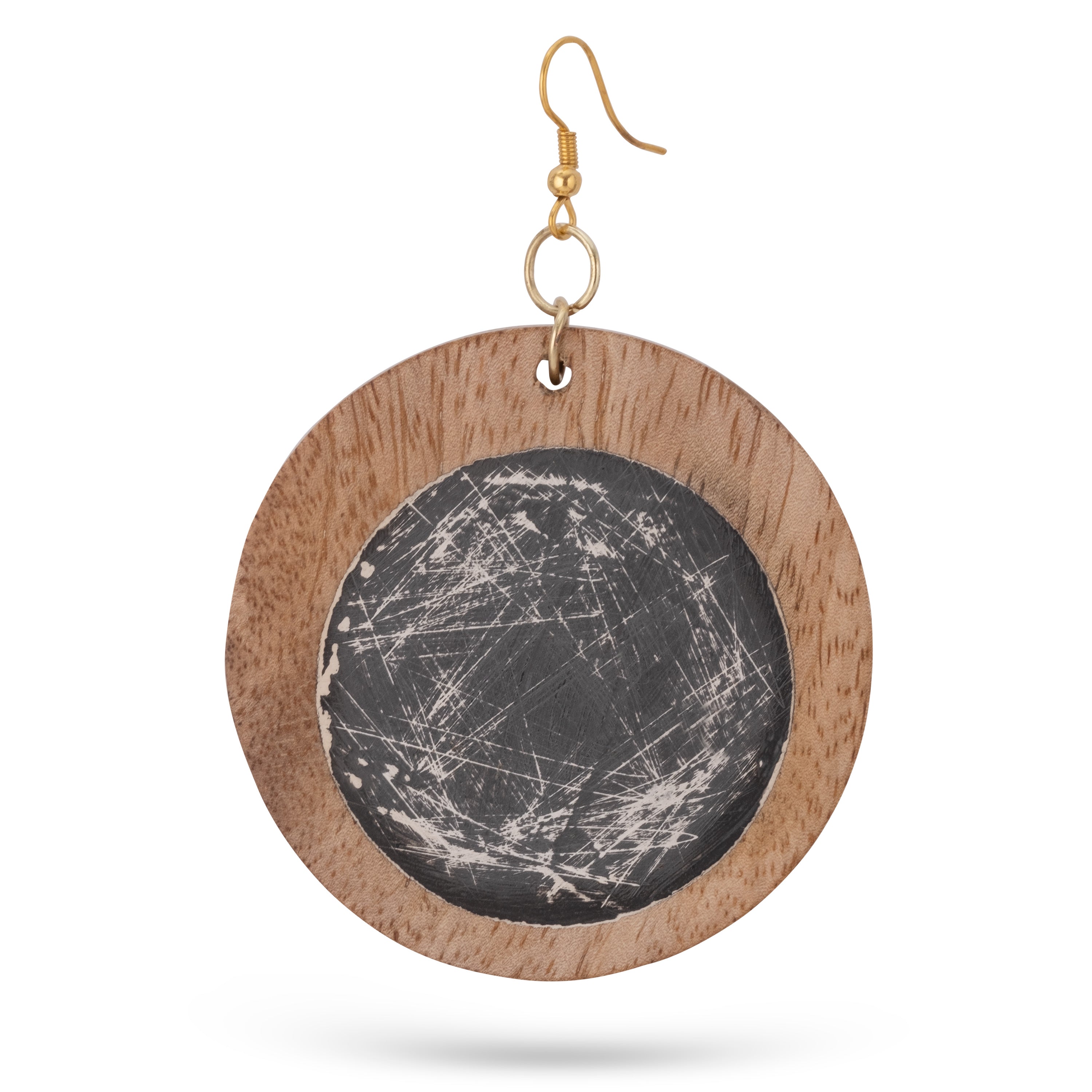 Gray mango wood wash earrings