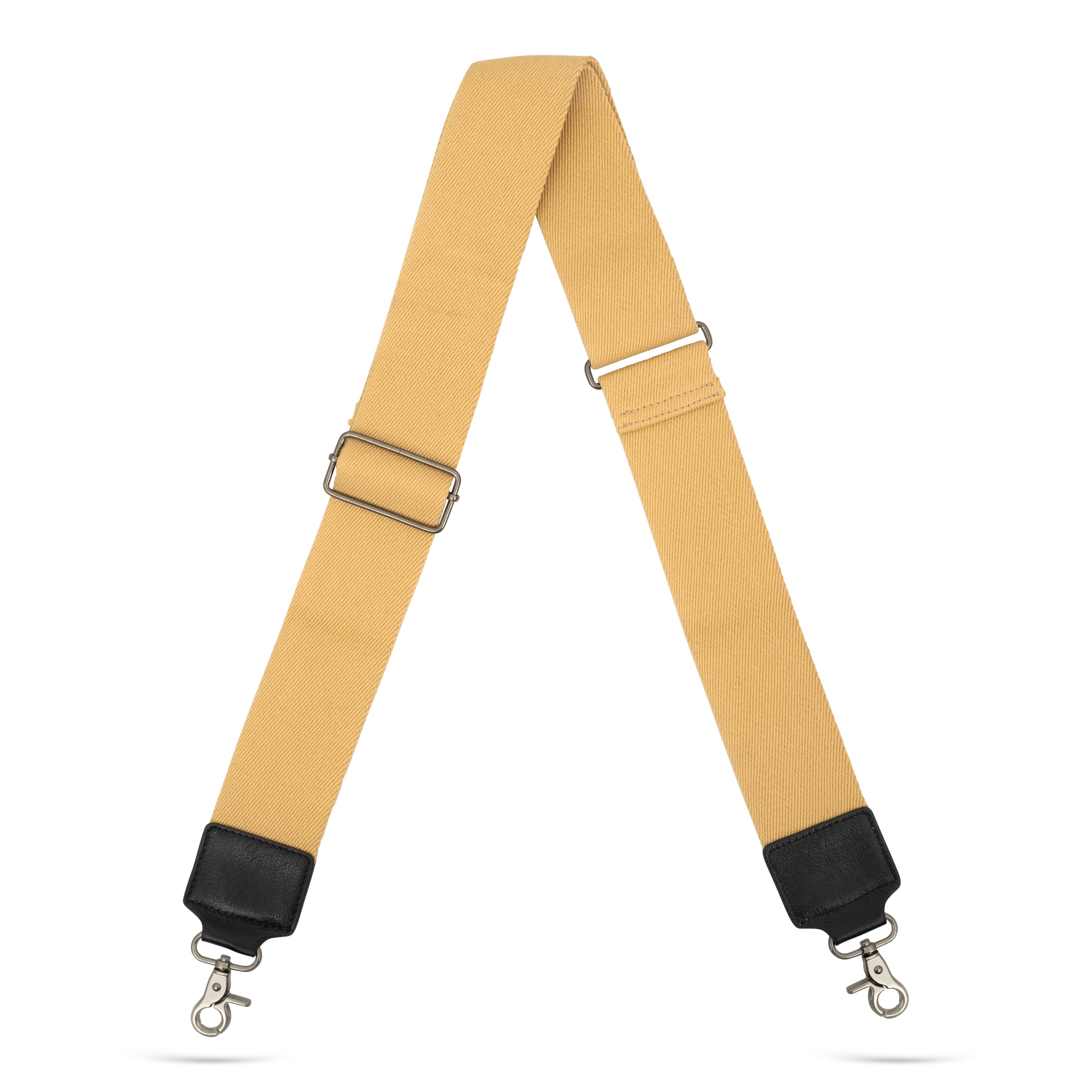 Smooth and wide yellow bag strap