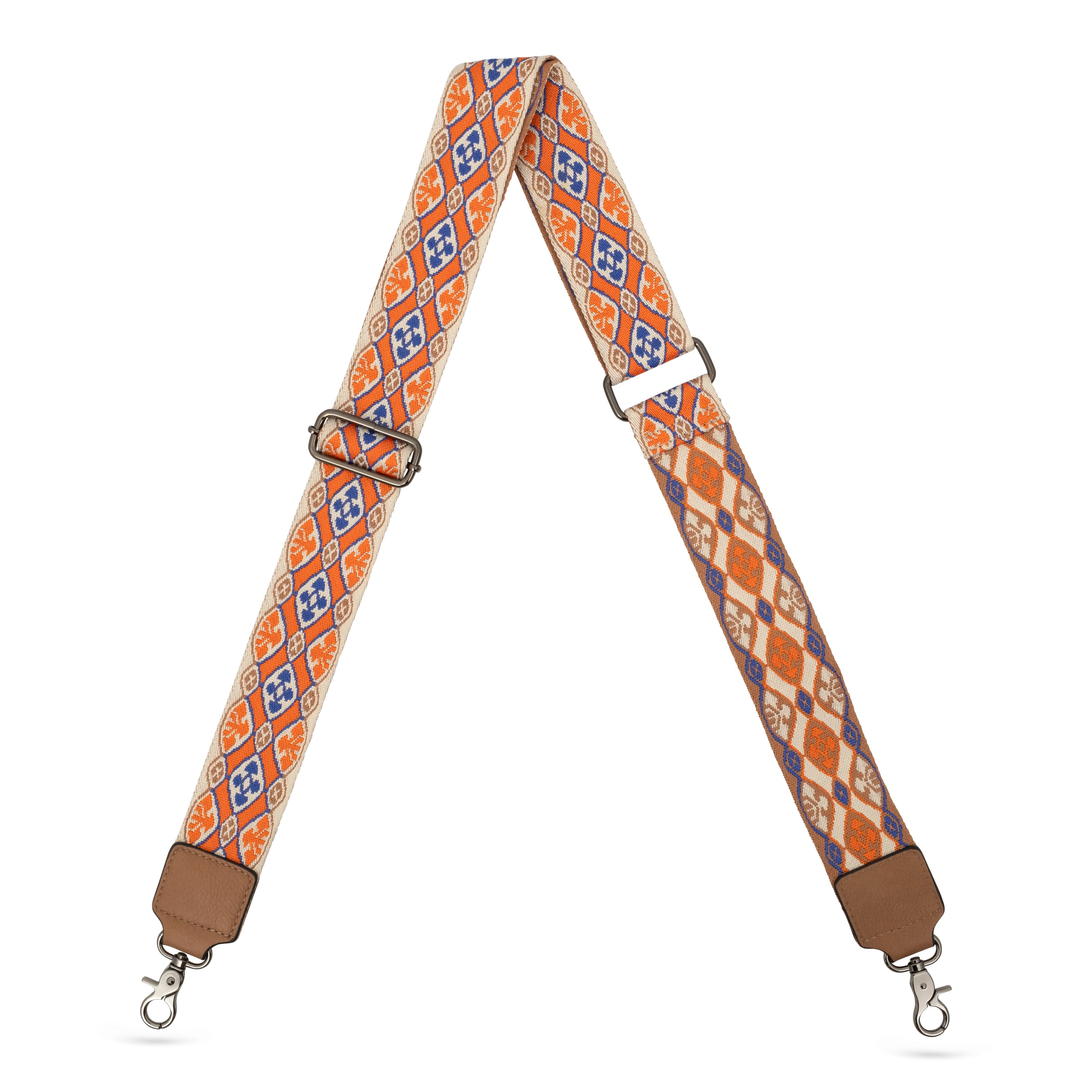 Orange small and large diamond bag strap