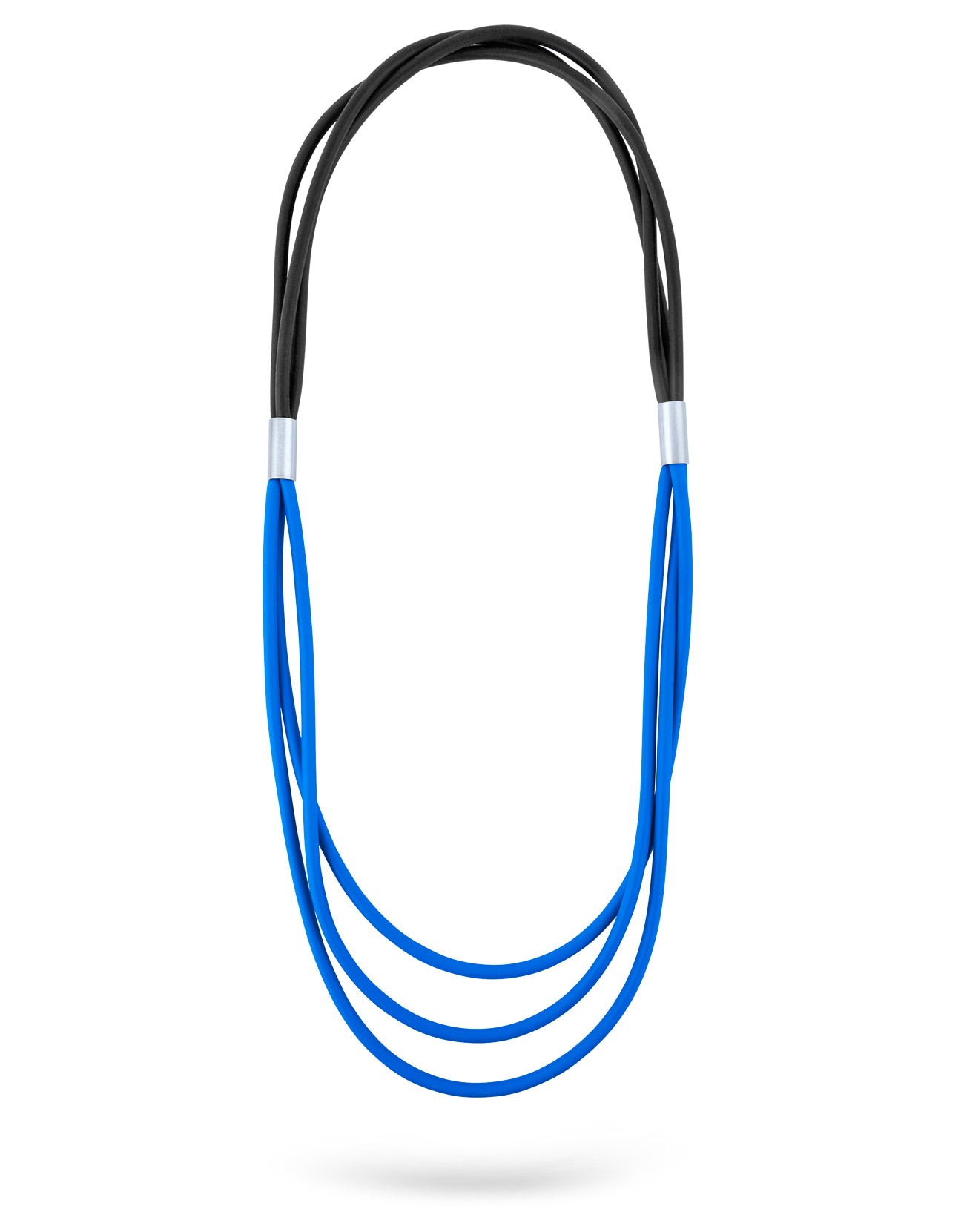 Long silicone chain and 2 blue tubes