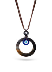 Two small brown eyes necklace