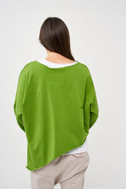 Bat shirt long sleeve french terry green