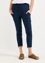 Dark blue straight leg basic pants