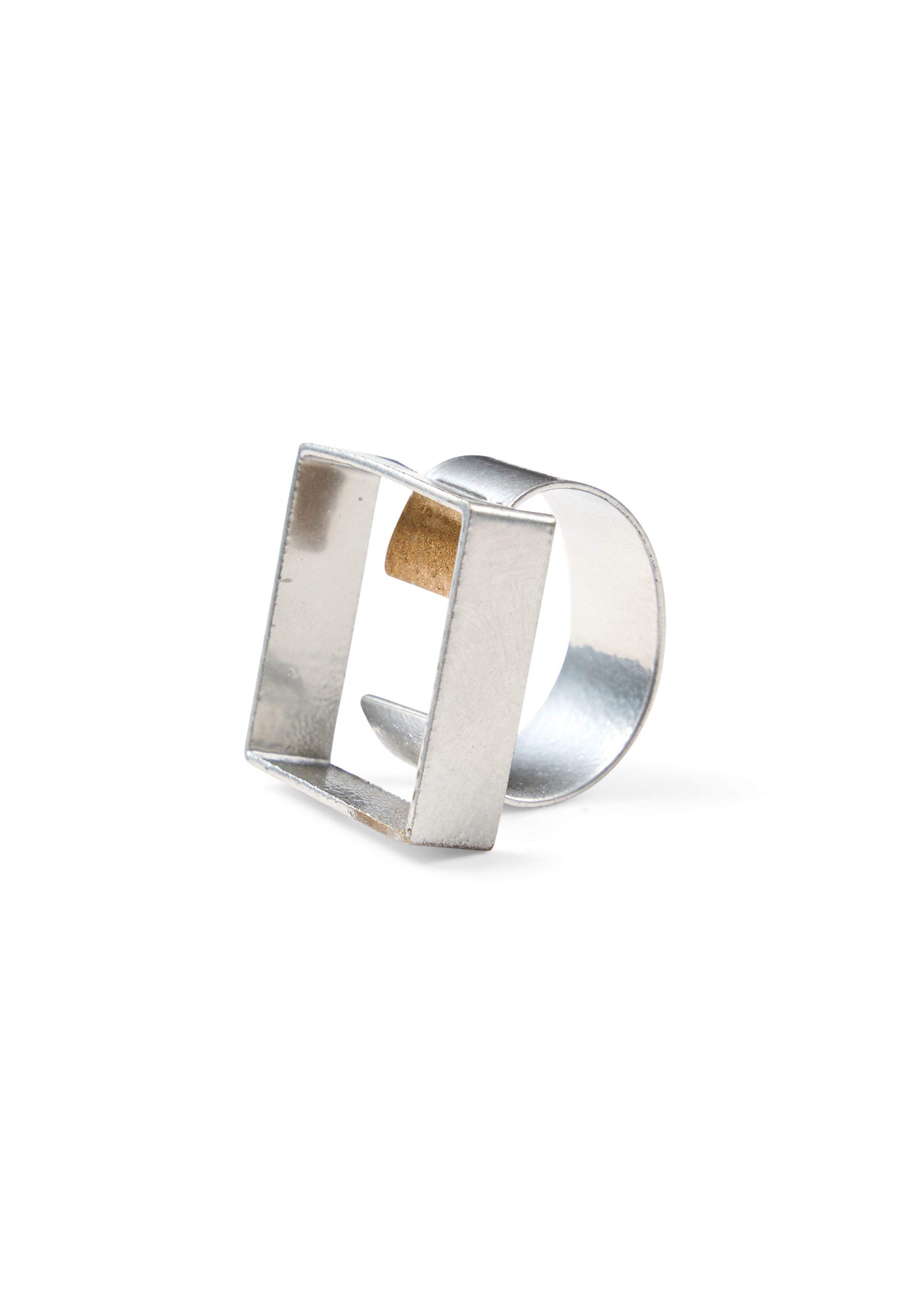 Silver square ring