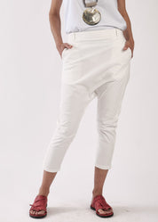 Boy long pants with back pockets white