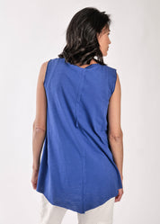 Dark blue long back triangle top