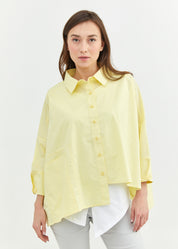 Short 3/4 buttoned shirt with yellow right pocket