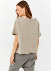 V-Stone cut-out shirt